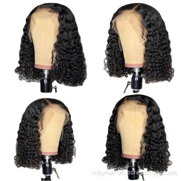 Wigs Human Hair Lace Front Silky Straight Brazilian Hair Short Bob Wigs 10 Inch 250 Density Wholesale Lace Front Wigs